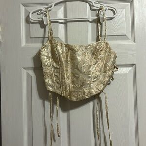 Gold corset top